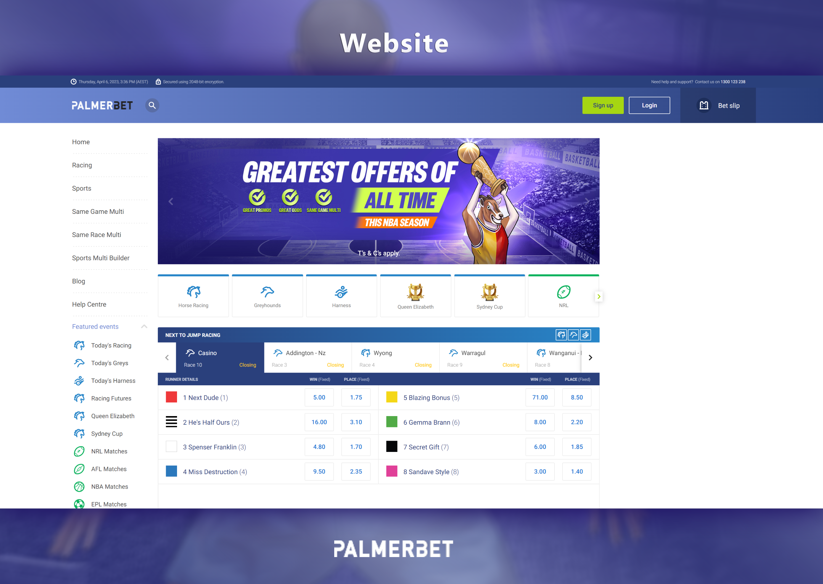 PalmerBet Website